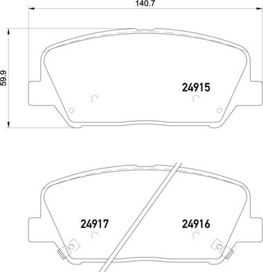 Brembo P 30 065X - Brake Pad Set, disc brake autospares.lv