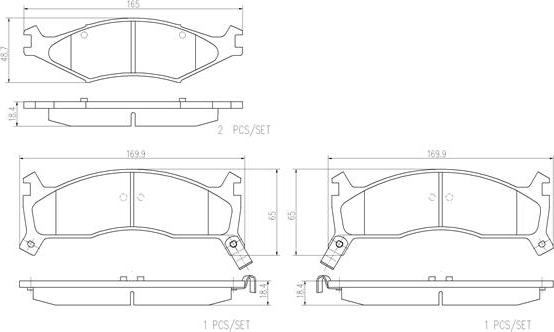 Brembo P30006N - Brake Pad Set, disc brake autospares.lv