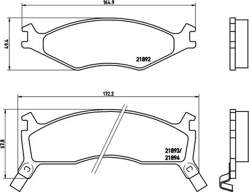 Brembo P 30 006 - Brake Pad Set, disc brake autospares.lv