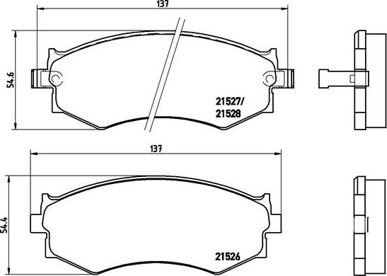 Brembo P 30 002 - Brake Pad Set, disc brake autospares.lv