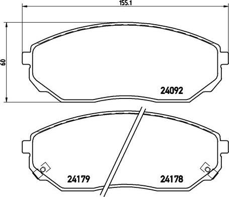 Brembo P 30 019 - Brake Pad Set, disc brake autospares.lv