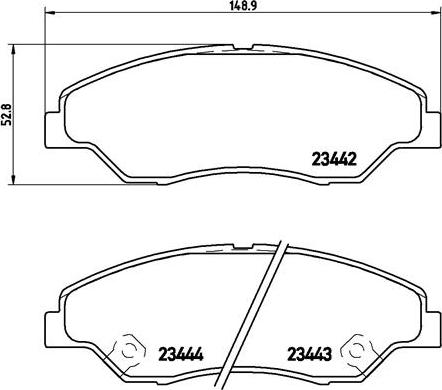 Brembo P 30 015 - Brake Pad Set, disc brake autospares.lv