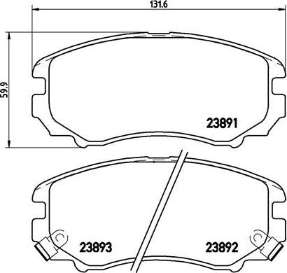 Brembo P 30 018X - Brake Pad Set, disc brake autospares.lv