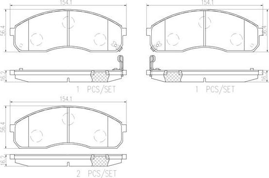 Brembo P30012N - Brake Pad Set, disc brake autospares.lv