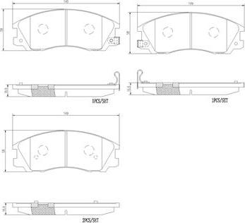 Brembo P30017N - Brake Pad Set, disc brake autospares.lv