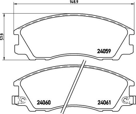 Brembo P 30 017 - Brake Pad Set, disc brake autospares.lv