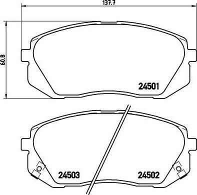 Brembo P 30 039 - Brake Pad Set, disc brake autospares.lv