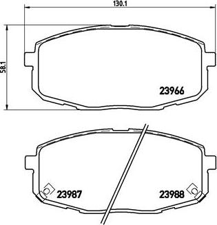 Brembo P 30 034X - Brake Pad Set, disc brake autospares.lv