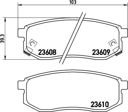 Brembo P 30 030 - Brake Pad Set, disc brake autospares.lv