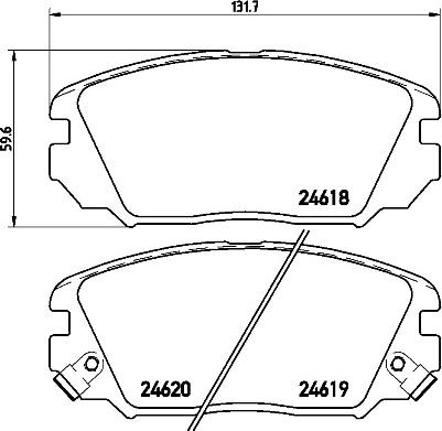 Brembo P30031N - Brake Pad Set, disc brake autospares.lv