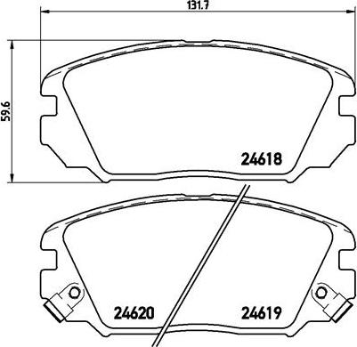 Brembo P 30 031 - Brake Pad Set, disc brake autospares.lv