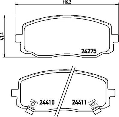 Brembo P 30 032 - Brake Pad Set, disc brake autospares.lv