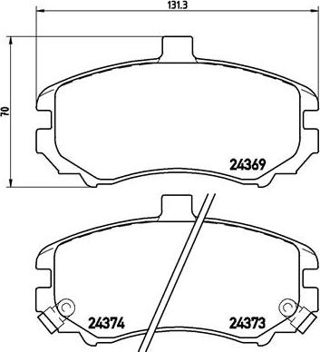 Brembo P30029N - Brake Pad Set, disc brake autospares.lv