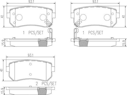 Brembo P30025N - Brake Pad Set, disc brake autospares.lv