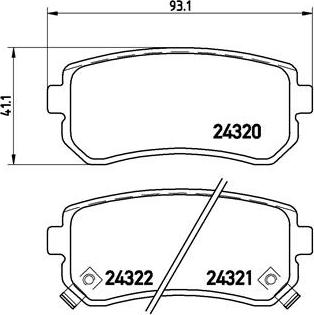 Brembo P 30 025 - Brake Pad Set, disc brake autospares.lv