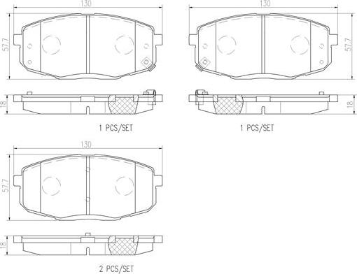 Brembo P30077N - Brake Pad Set, disc brake autospares.lv