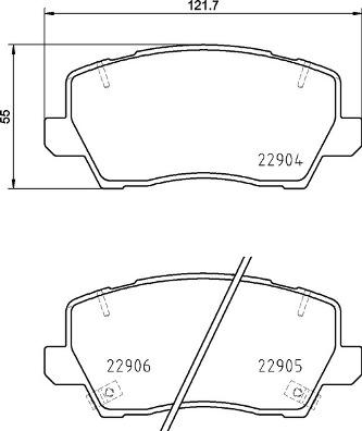 Brembo P 30 114 - Brake Pad Set, disc brake autospares.lv