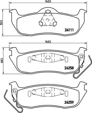 Brembo P 37 011 - Brake Pad Set, disc brake autospares.lv