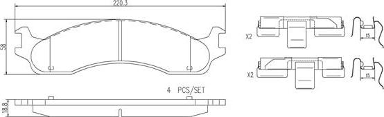 Brembo P24099N - Brake Pad Set, disc brake autospares.lv