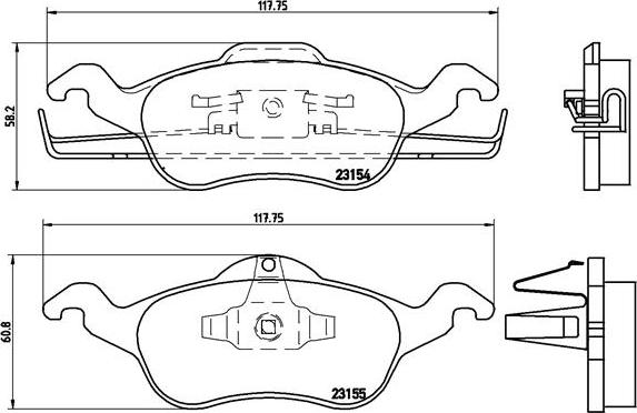 Brembo P 24 046 - Brake Pad Set, disc brake autospares.lv