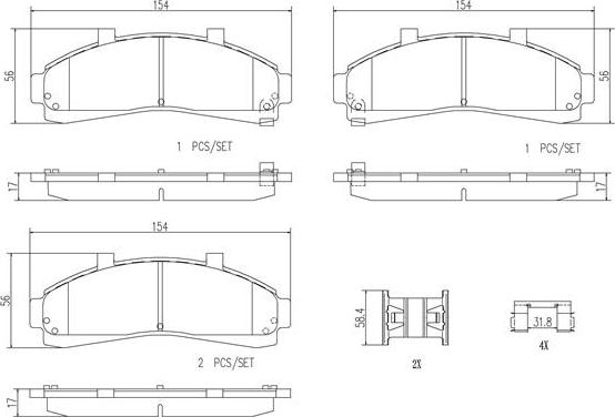 Brembo P24041N - Brake Pad Set, disc brake autospares.lv