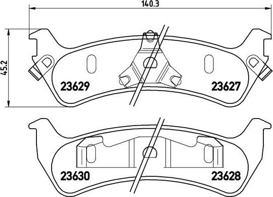 Brembo P 24 042 - Brake Pad Set, disc brake autospares.lv