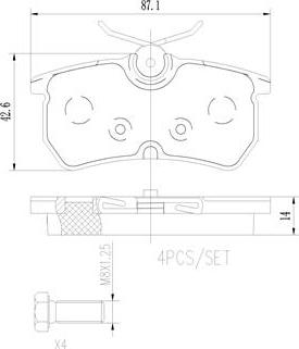 Brembo P24047N - Brake Pad Set, disc brake autospares.lv