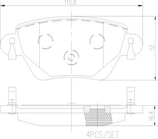 Brembo P24059N - Brake Pad Set, disc brake autospares.lv