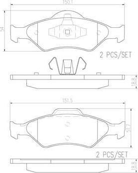 Brembo P24054N - Brake Pad Set, disc brake autospares.lv