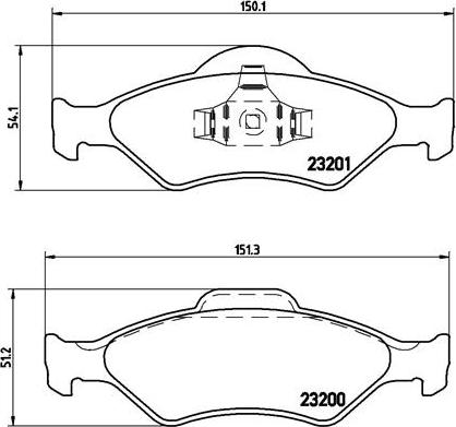 Brembo P 24 054 - Brake Pad Set, disc brake autospares.lv