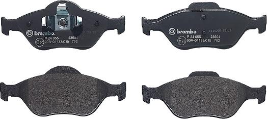 Brembo P 24 055 - Brake Pad Set, disc brake autospares.lv