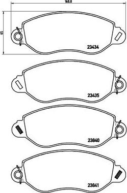 Brembo P 24 053 - Brake Pad Set, disc brake autospares.lv