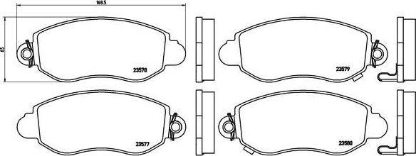 Brembo P 24 052 - Brake Pad Set, disc brake autospares.lv