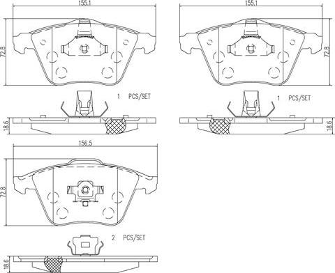 Brembo P24057N - Brake Pad Set, disc brake autospares.lv