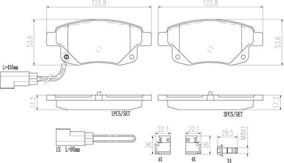 Brembo P24066N - Brake Pad Set, disc brake autospares.lv