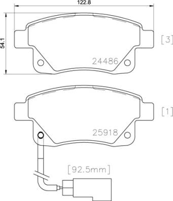 Brembo P 24 066 - Brake Pad Set, disc brake autospares.lv