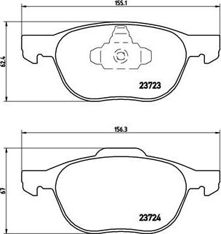 Brembo P 24 061 - Brake Pad Set, disc brake autospares.lv