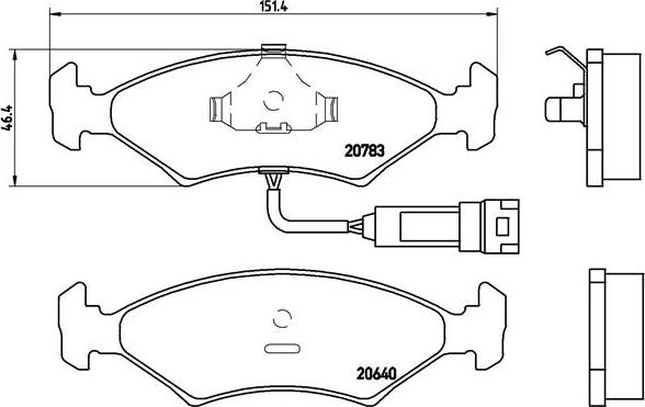 Brembo P 24 012 - Brake Pad Set, disc brake autospares.lv