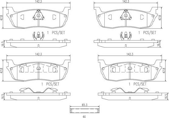 Brembo P24083N - Brake Pad Set, disc brake autospares.lv