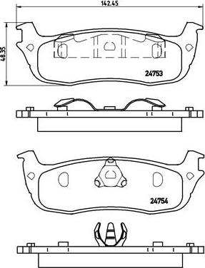 Magneti Marelli T1837MM - Brake Pad Set, disc brake autospares.lv