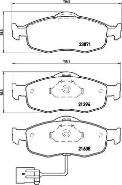 Brembo P 24 034 - Brake Pad Set, disc brake autospares.lv