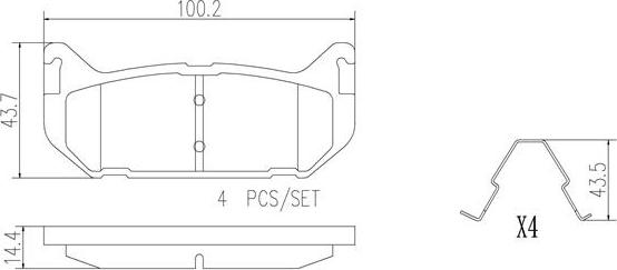 Brembo P24036N - Brake Pad Set, disc brake autospares.lv