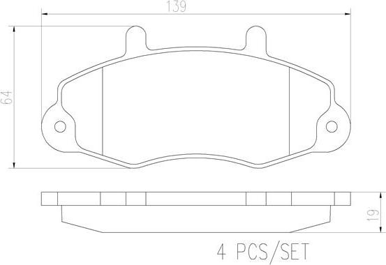 Brembo P24032N - Brake Pad Set, disc brake autospares.lv