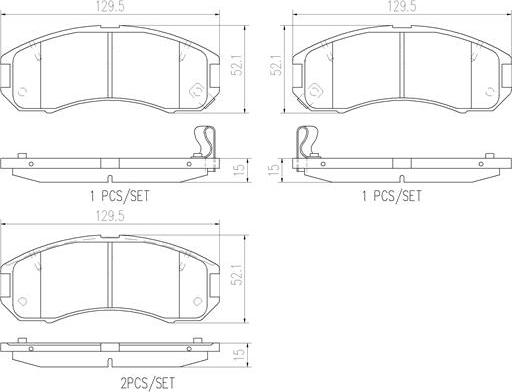 Brembo P24024N - Brake Pad Set, disc brake autospares.lv