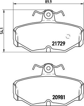 Brembo P 24 021 - Brake Pad Set, disc brake autospares.lv