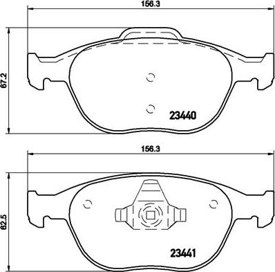 Brembo P 24 071 - Brake Pad Set, disc brake autospares.lv