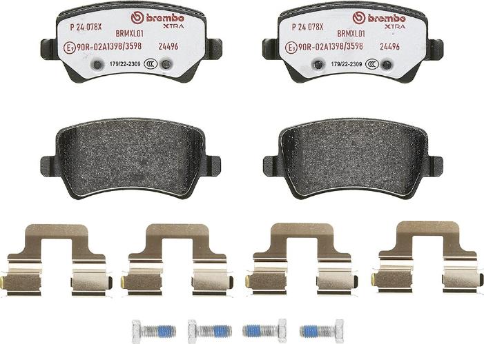 Brembo P 24 078X - Brake Pad Set, disc brake autospares.lv