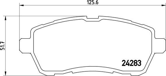 Brembo P 24 072X - Brake Pad Set, disc brake autospares.lv