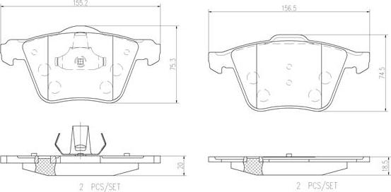 Brembo P24077N - Brake Pad Set, disc brake autospares.lv