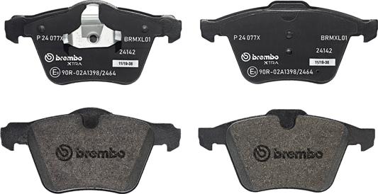 Brembo P 24 077X - Brake Pad Set, disc brake autospares.lv